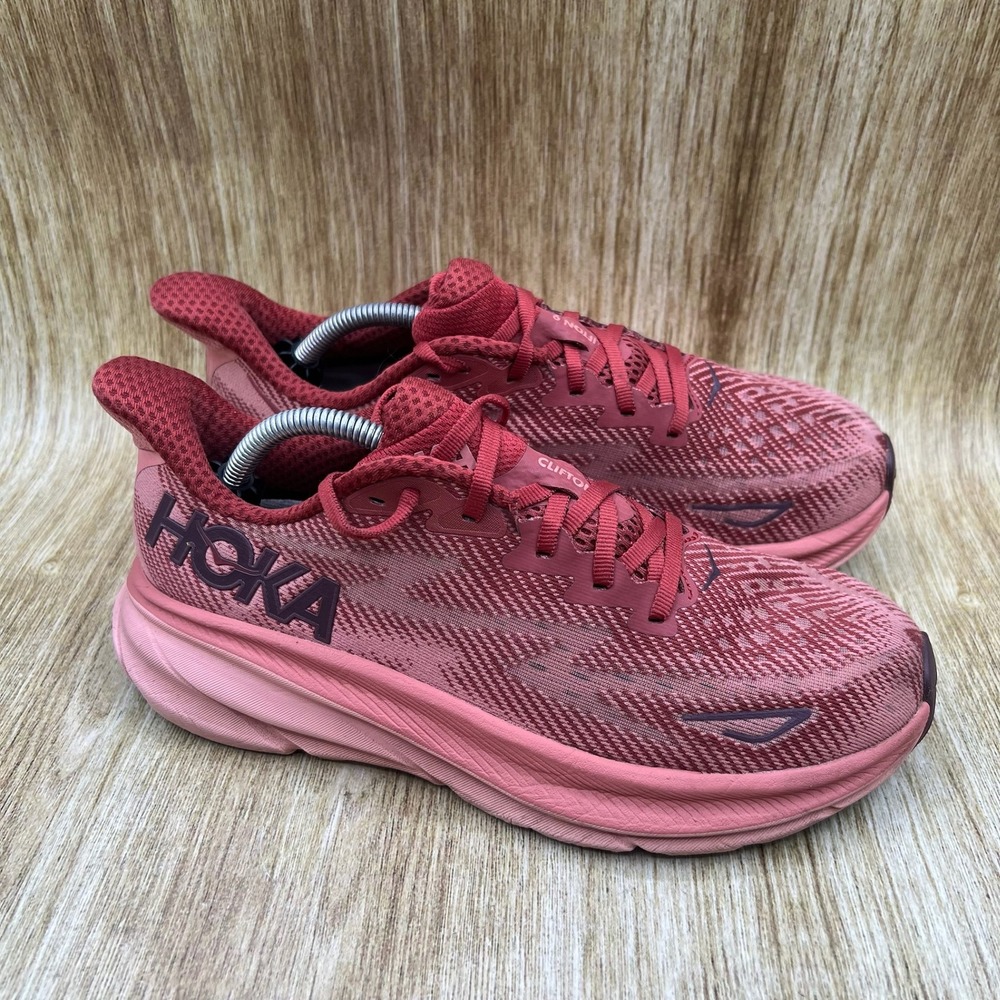 Hoka One One Clifton 9 Women's 7.5 Rust Earthenware Running Shoes 1127896 RERT